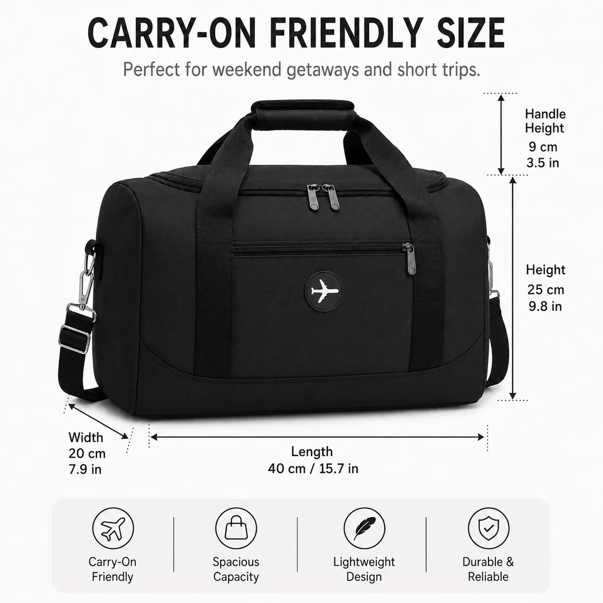 Sac de Voyage Pliable Cabine ✈️ | Sous-Siège Avion | 6 Coloris
