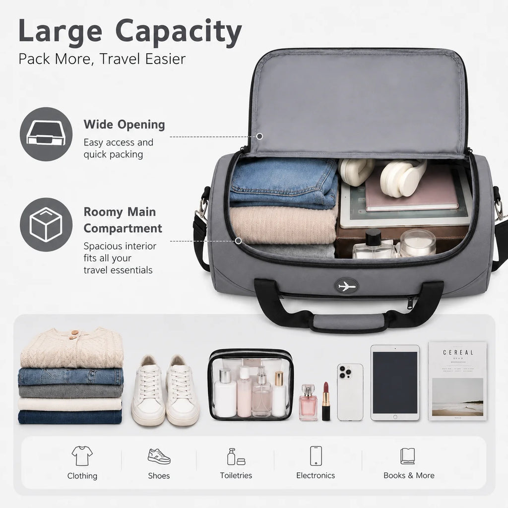 Sac de Voyage Pliable Cabine ✈️ | Sous-Siège Avion | 6 Coloris