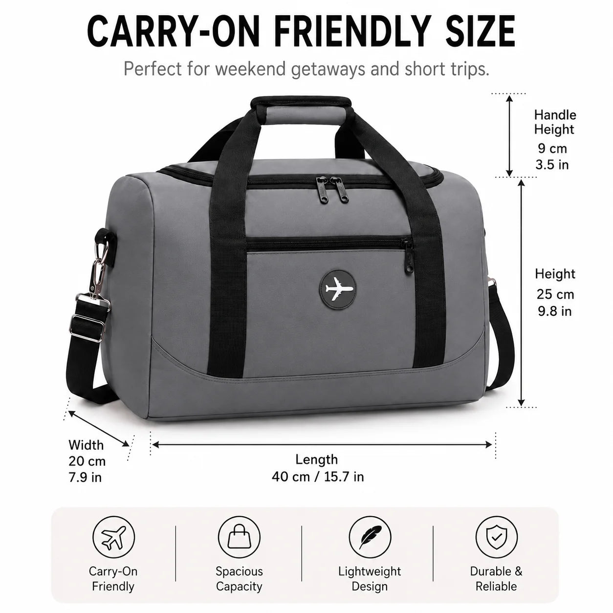 Sac de Voyage Pliable Cabine ✈️ | Sous-Siège Avion | 6 Coloris
