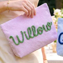 Brodé : trousse de maquillage personnalisé ou non