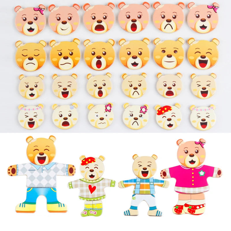 Puzzle Bois Habillage Animaux
