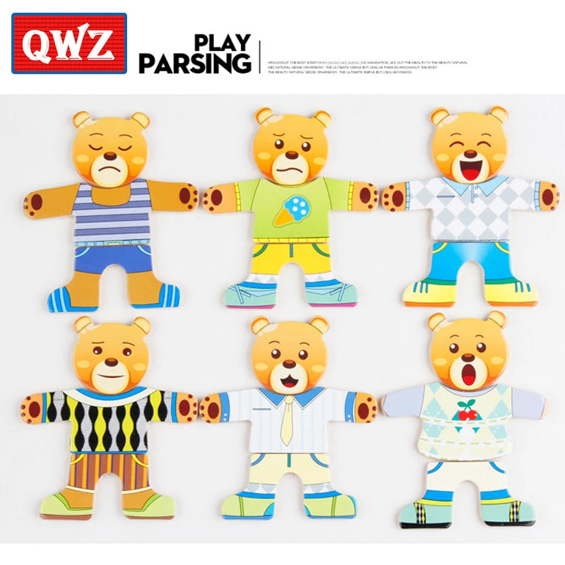 Puzzle Bois Habillage Animaux