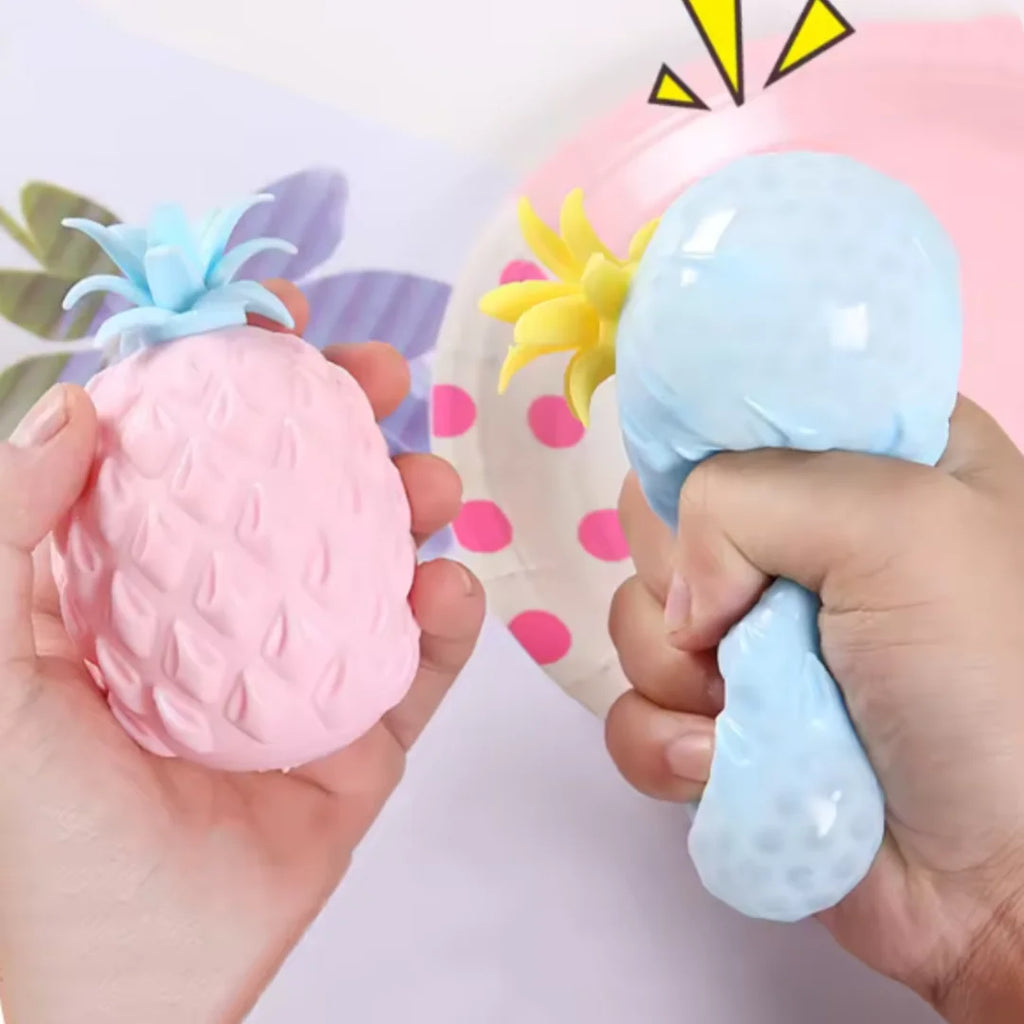 Pineapple Water Beads Stress Ball Squishy Fidget Toy Water Feeling Soft Squeeze Anti-Anxiety Stress Relief Sensory Toy
