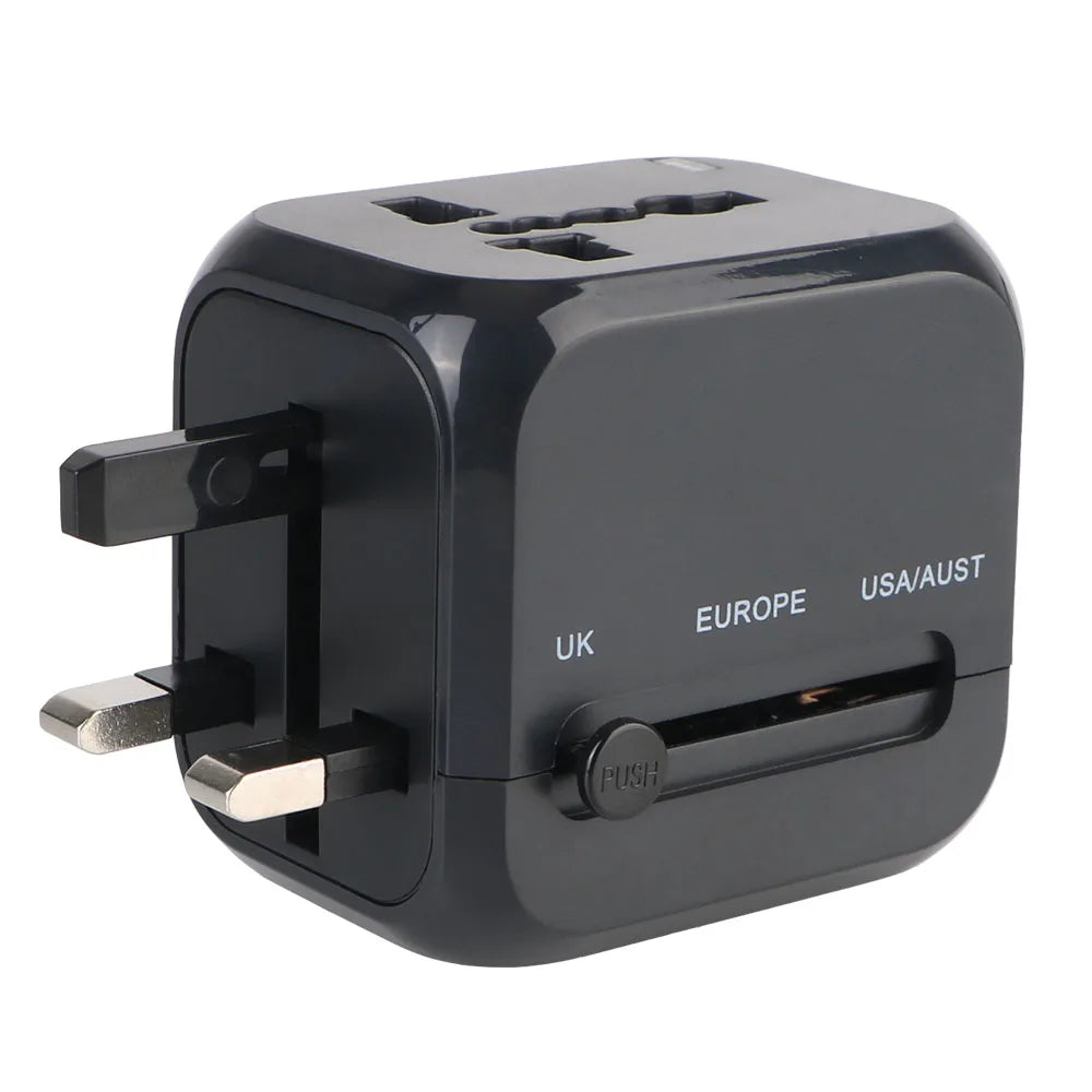 Pas sans moi ! Adaptateur voyage universel – Prises US EU UK AU + 2 USB & 1 USB-C