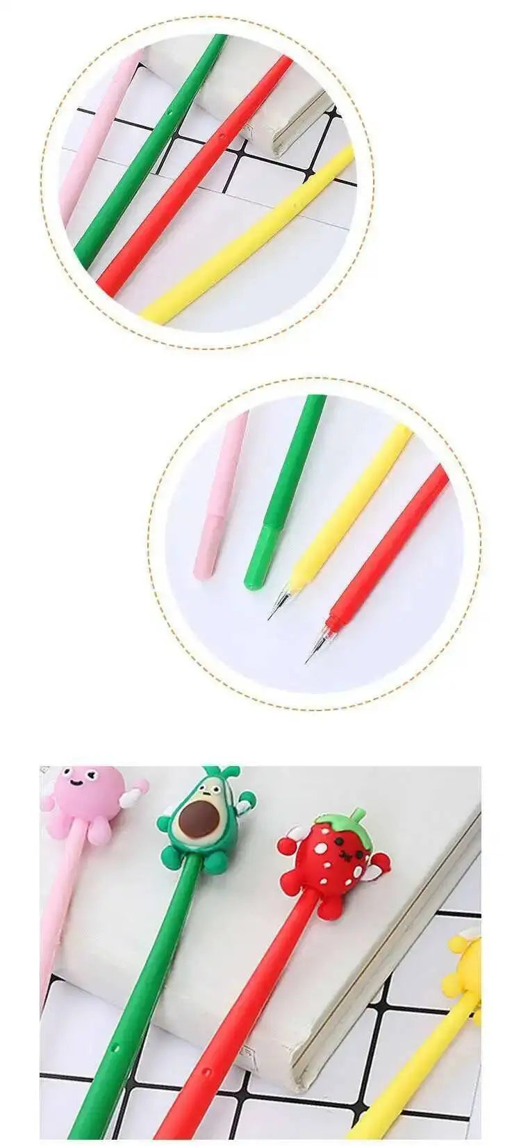 Stylo Gel Kawaii Fruits / 4 choix