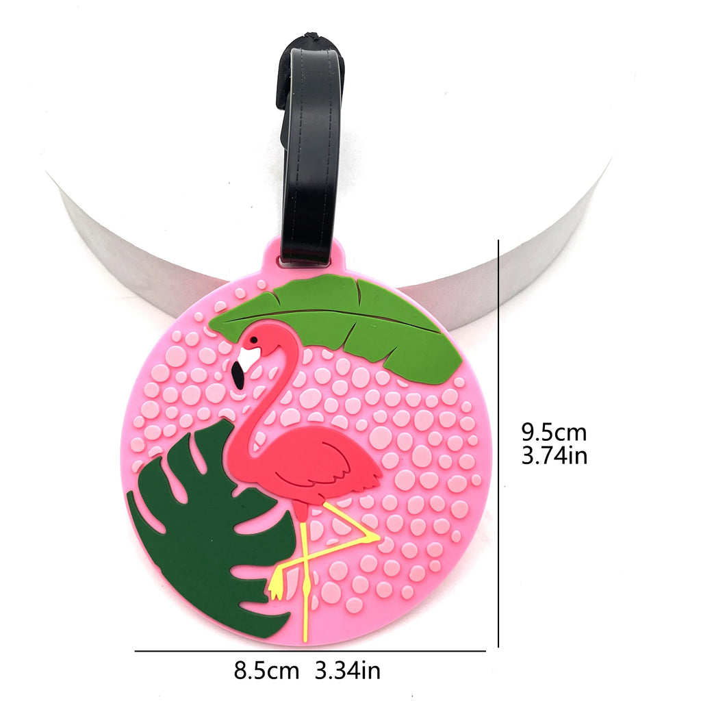 Pink Ananas & Flamant Rose 🍍🦩  Identificateur valise