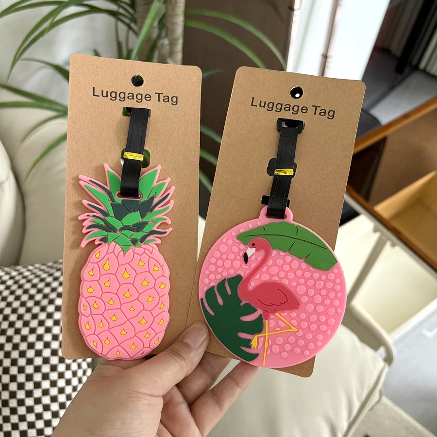 Pink Ananas & Flamant Rose 🍍🦩  Identificateur valise