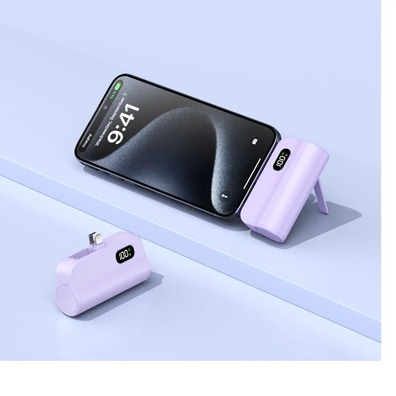 Chargé ! PowerBank Mini 5 ou 10000mAh – Charge rapide & affichage digital - Couleur choix
