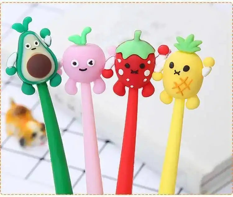 Stylo Gel Kawaii Fruits / 4 choix