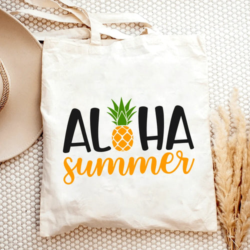 Aloha Summer 🍍 Grand Sac de Plage Toile