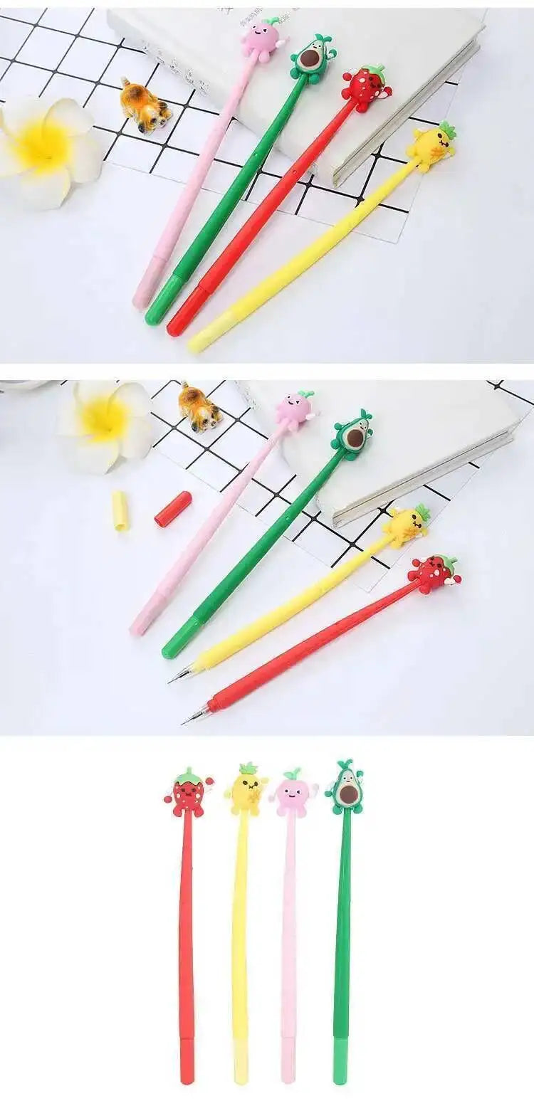 Stylo Gel Kawaii Fruits / 4 choix
