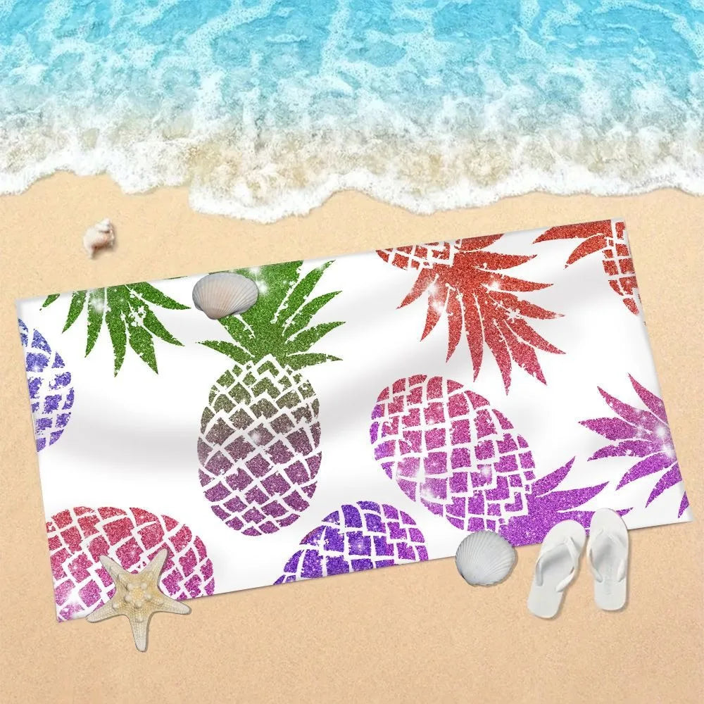 Serviette de Plage Microfibre Ananas 4 choix et tailles !