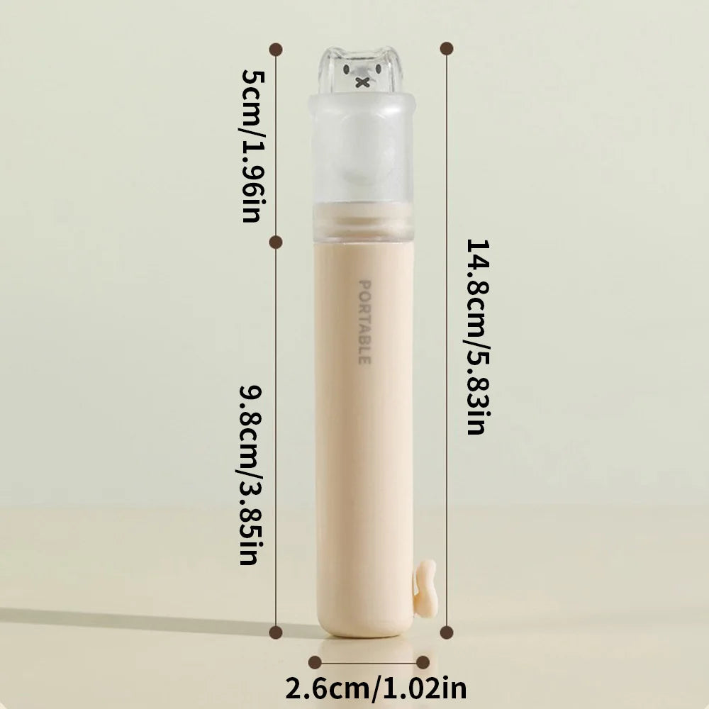 2-en-1 Brosse à Dents Pliable + Rangement Dentifrice