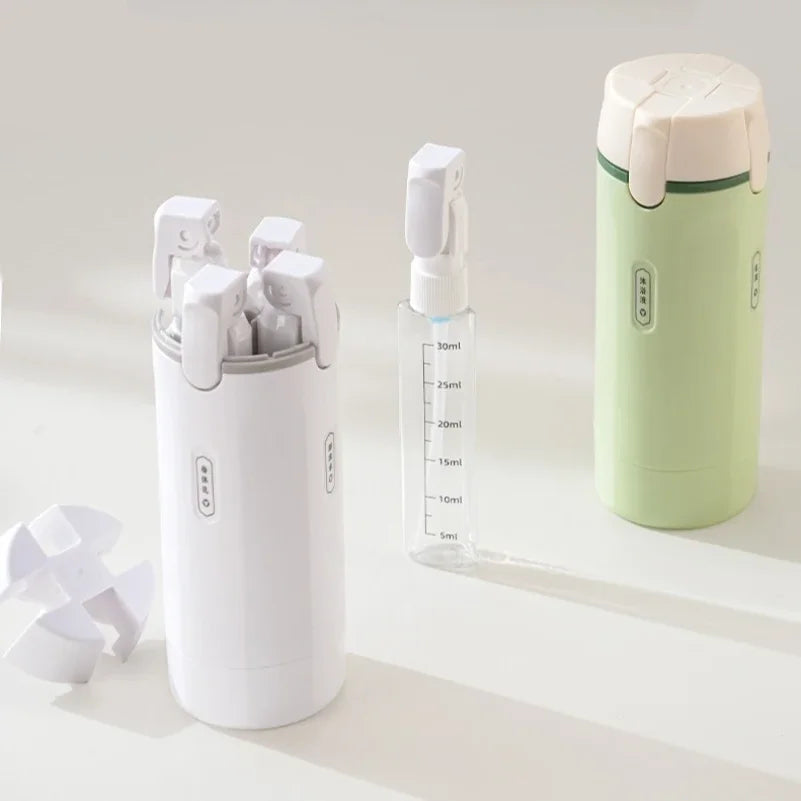 Set Flacons Voyage 4-en-1 | Blanc ou Vert
