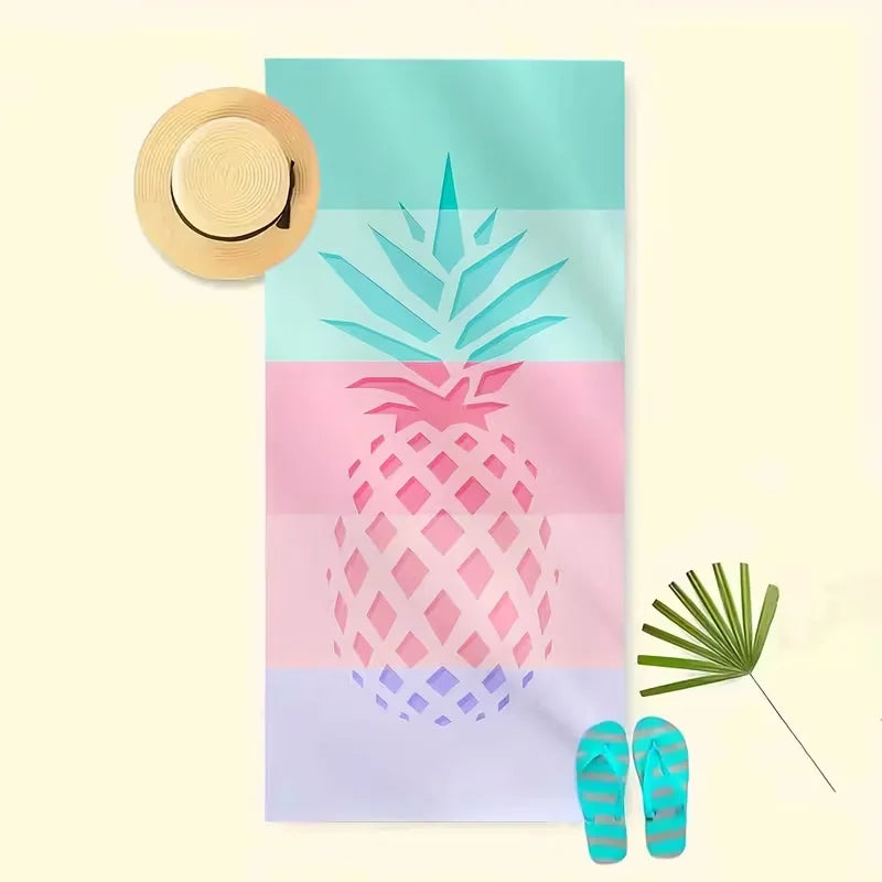 Serviette de Plage Microfibre Ananas 4 choix et tailles !