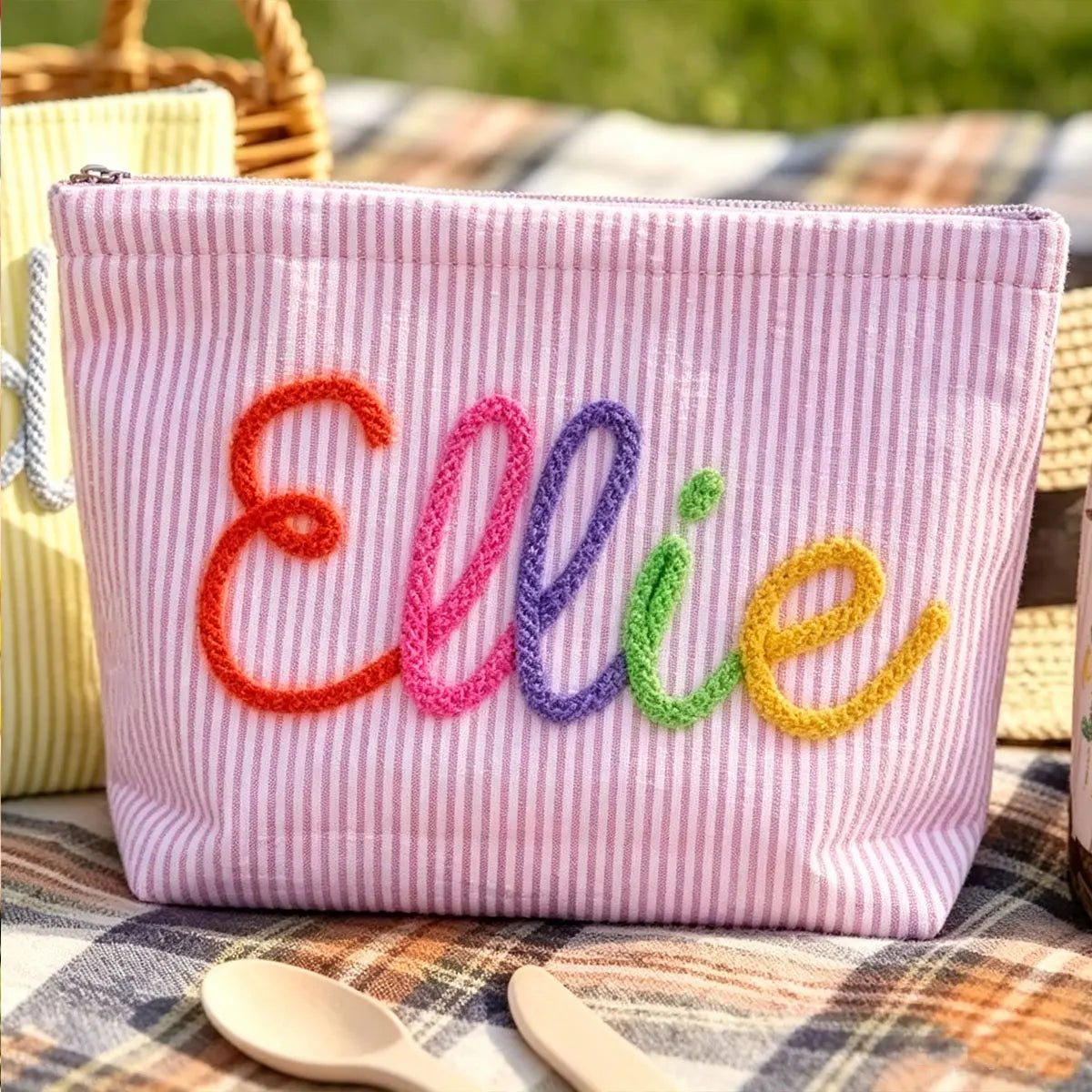 Brodé : trousse de maquillage personnalisé ou non