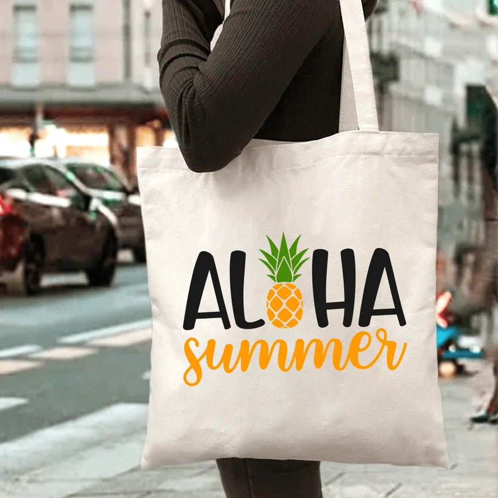 Aloha Summer 🍍 Grand Sac de Plage Toile