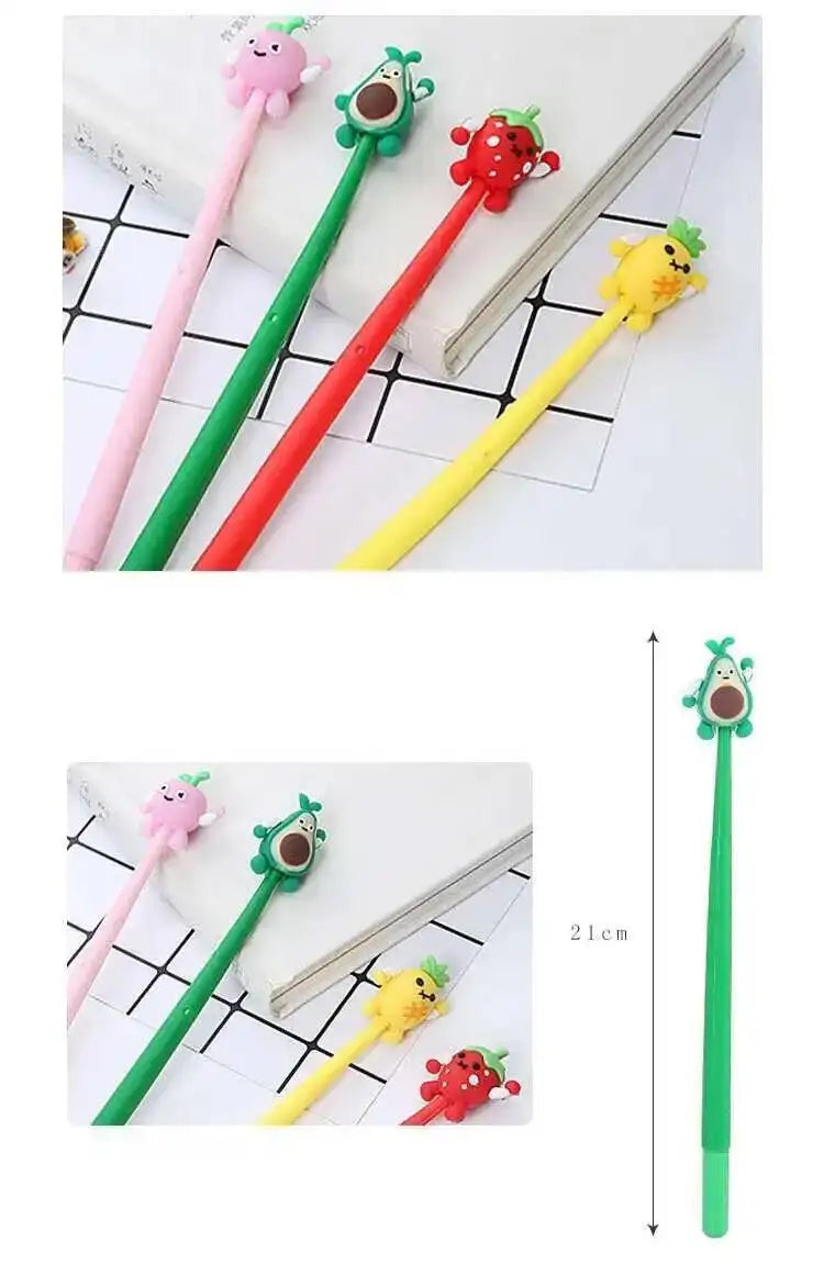 Stylo Gel Kawaii Fruits / 4 choix