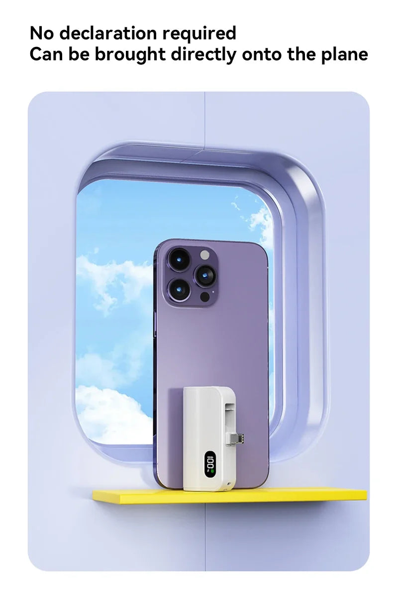 Chargé ! PowerBank Mini 5 ou 10000mAh – Charge rapide & affichage digital - Couleur choix