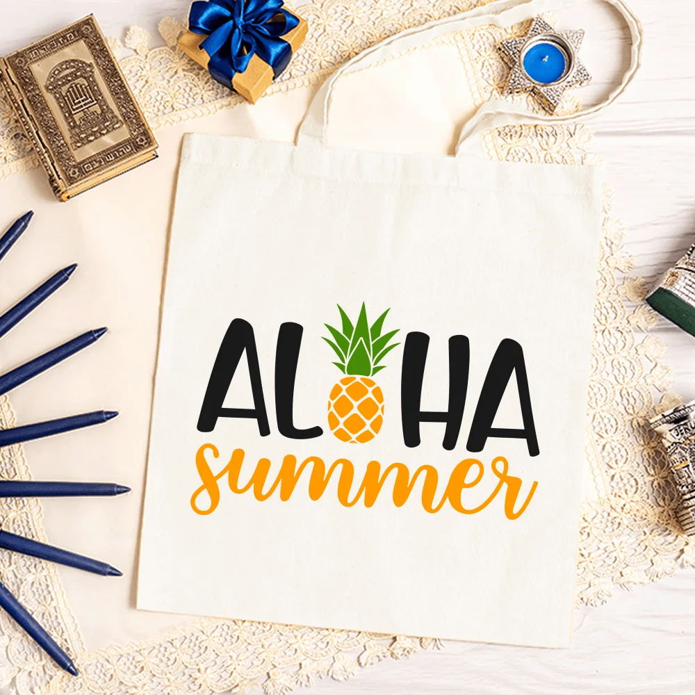 Aloha Summer 🍍 Grand Sac de Plage Toile