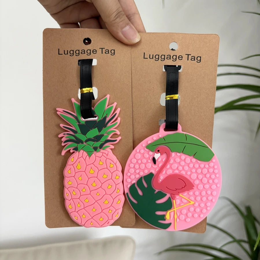 Pink Ananas & Flamant Rose 🍍🦩  Identificateur valise