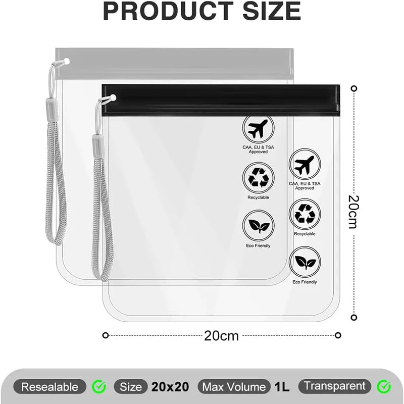 Pochette transparente 1 L – Spéciale aéroport security