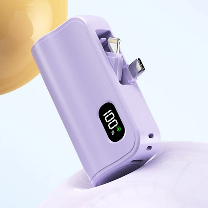 Chargé ! PowerBank Mini 5 ou 10000mAh – Charge rapide & affichage digital - Couleur choix