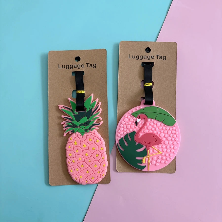 Pink Ananas & Flamant Rose 🍍🦩  Identificateur valise