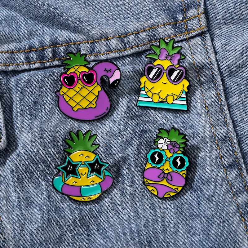 Ananas en vacances Pins