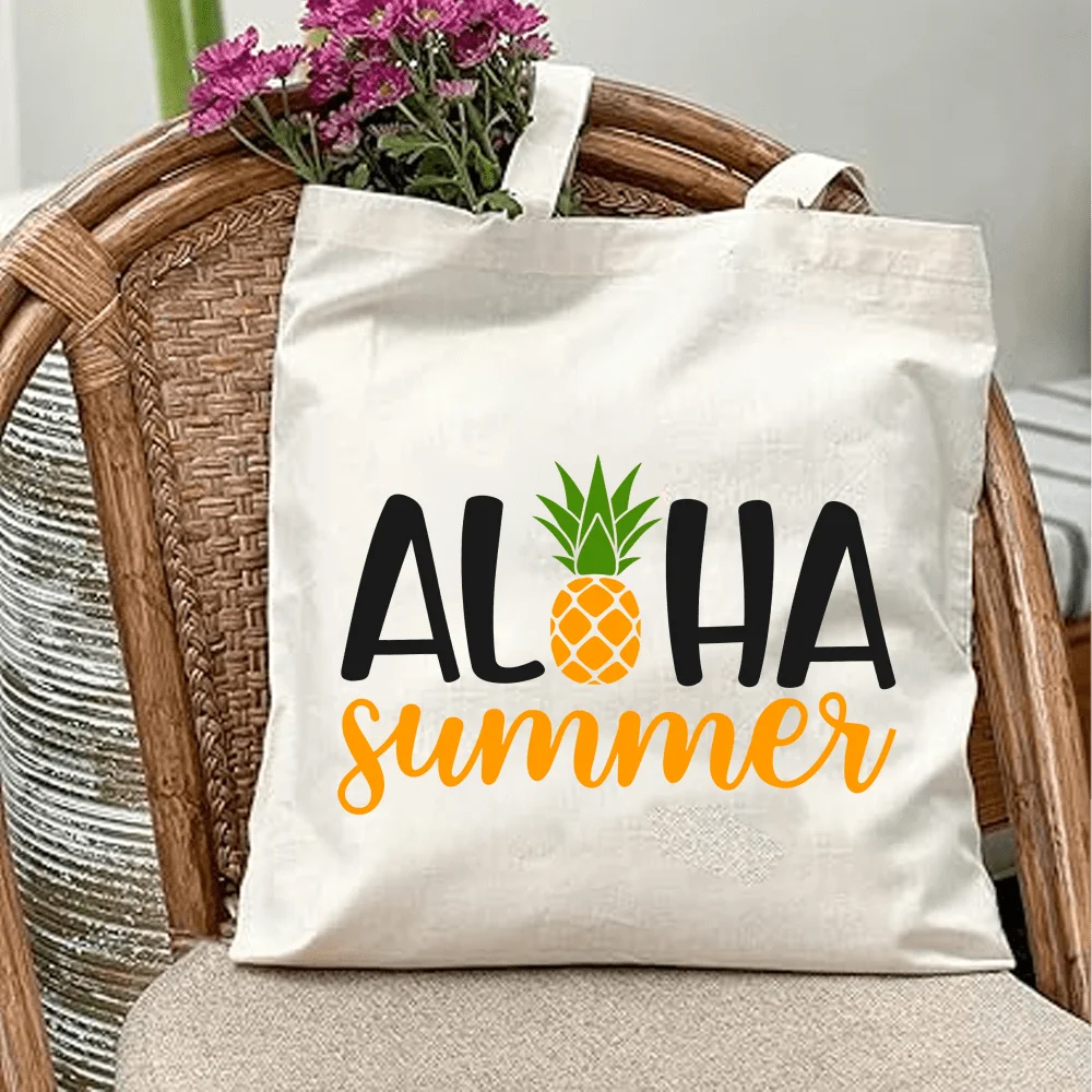 Aloha Summer 🍍 Grand Sac de Plage Toile