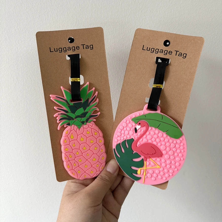 Pink Ananas & Flamant Rose 🍍🦩  Identificateur valise