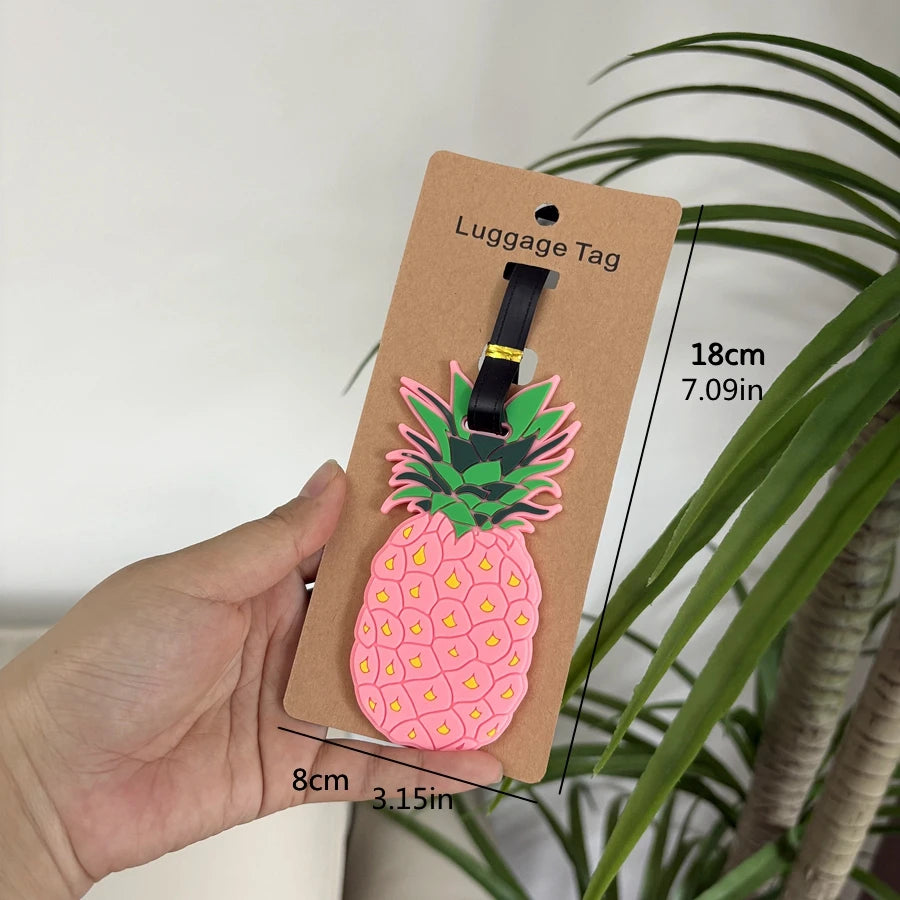 Pink Ananas & Flamant Rose 🍍🦩  Identificateur valise