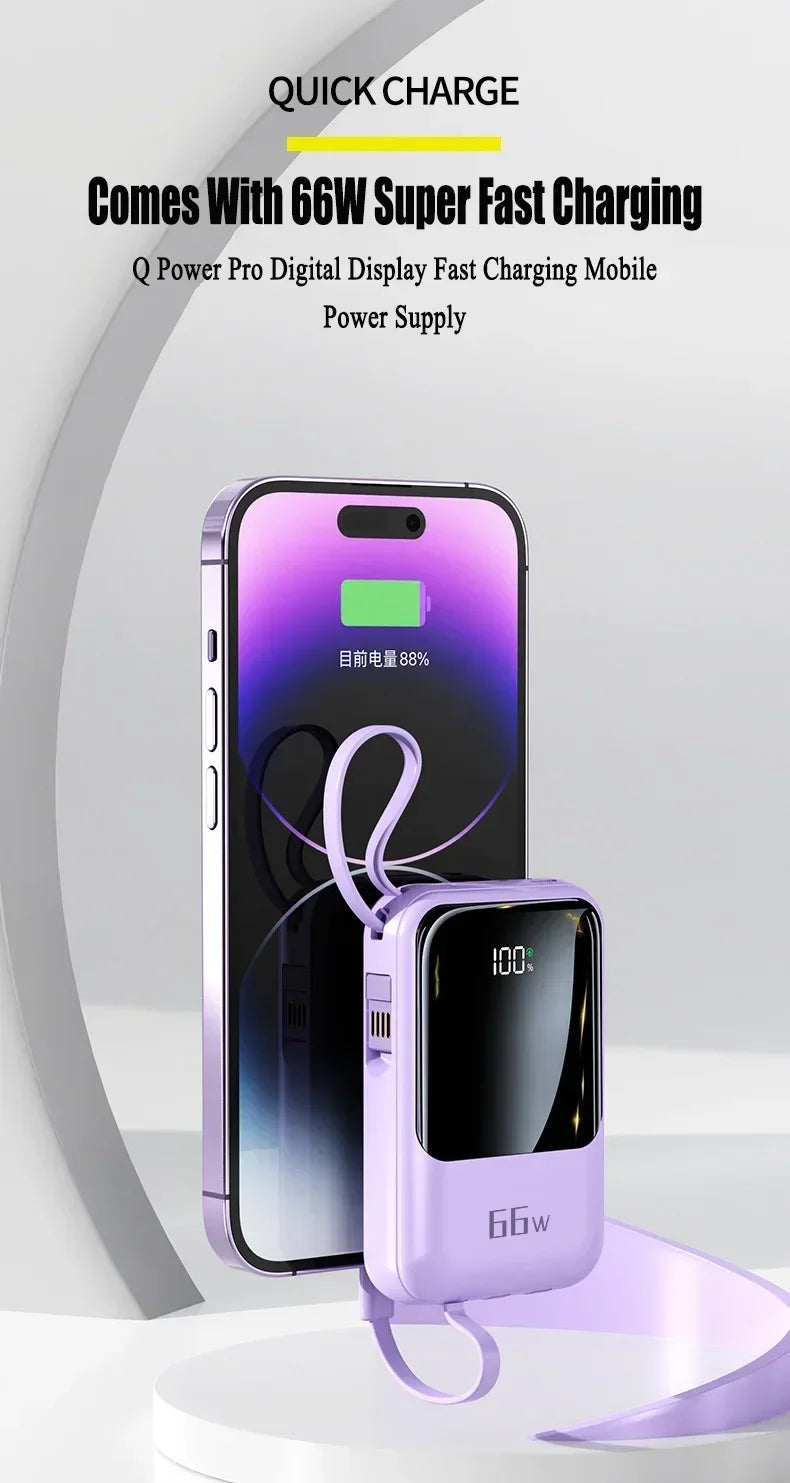 Puissance MAX ! Power Bank 50000mAh – Charge ultra-rapide 66W