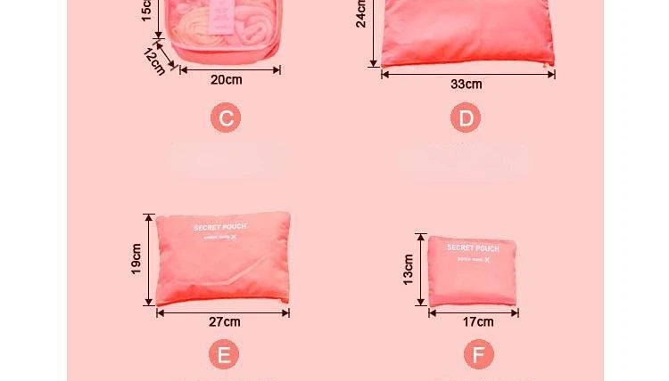 Organisateurs de valise – Set de 6 pièces