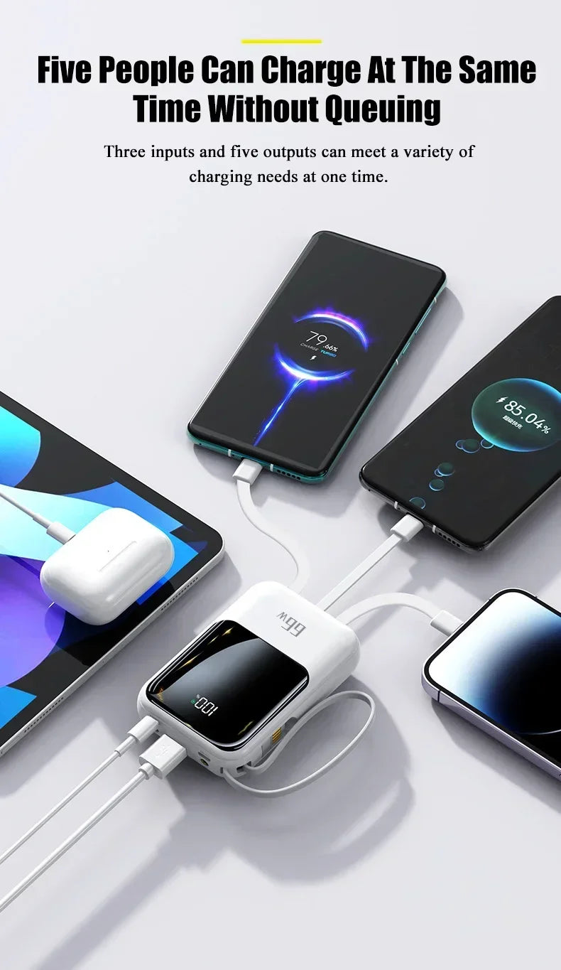Puissance MAX ! Power Bank 50000mAh – Charge ultra-rapide 66W